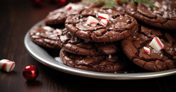 Grain-Free Keto Peppermint Chocolate Cookies with Monk Fruit