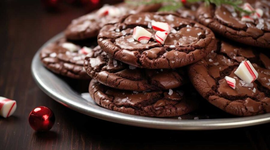 Grain-Free Keto Peppermint Chocolate Cookies with Monk Fruit