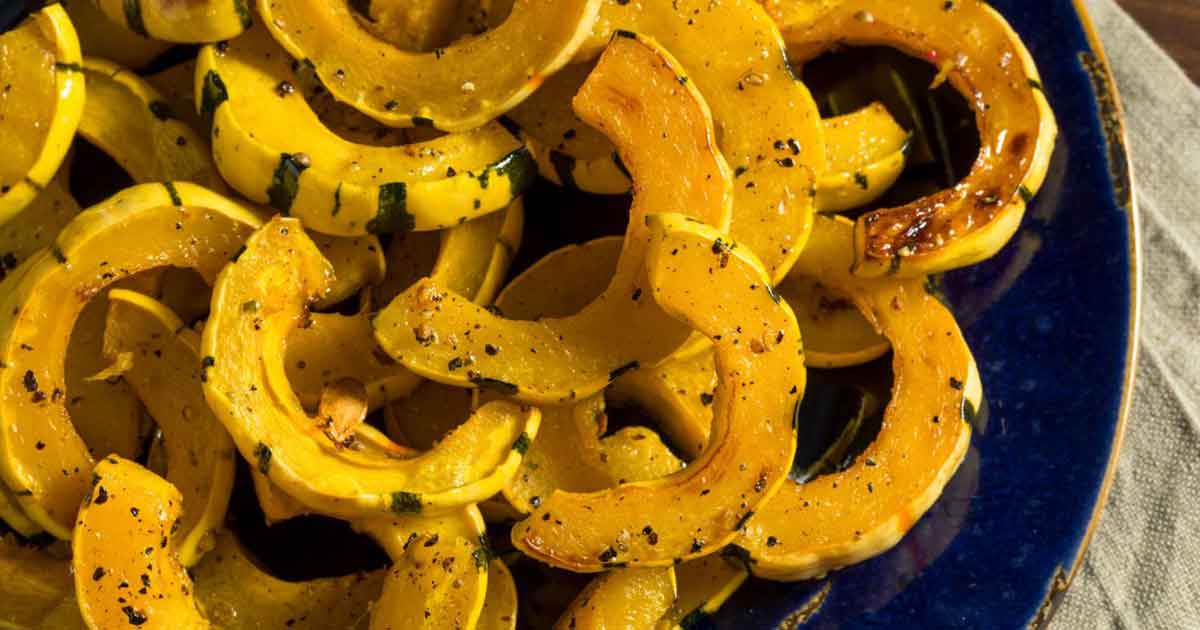 ​​Maple Glazed Roasted Delicata Squash