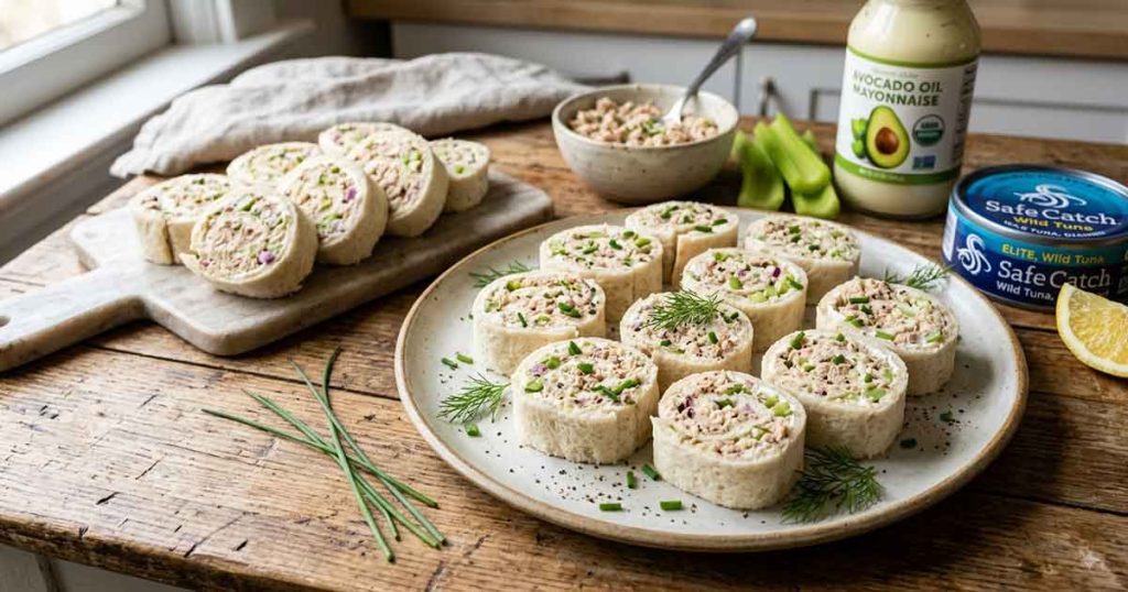 Tuna Salad Sourdough Pinwheels
